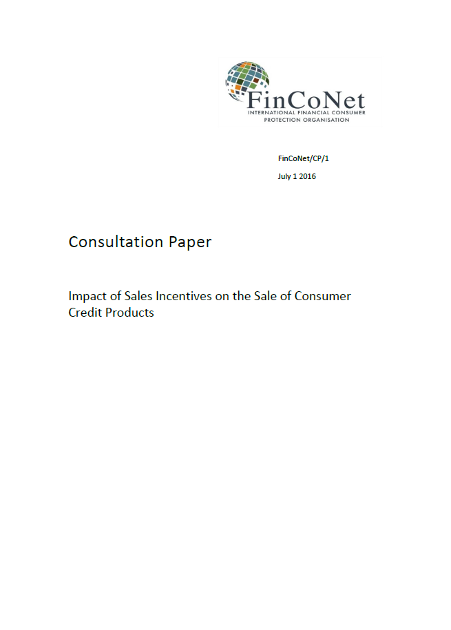 Consultation paper on proposed guidance on the impact of sales incentives