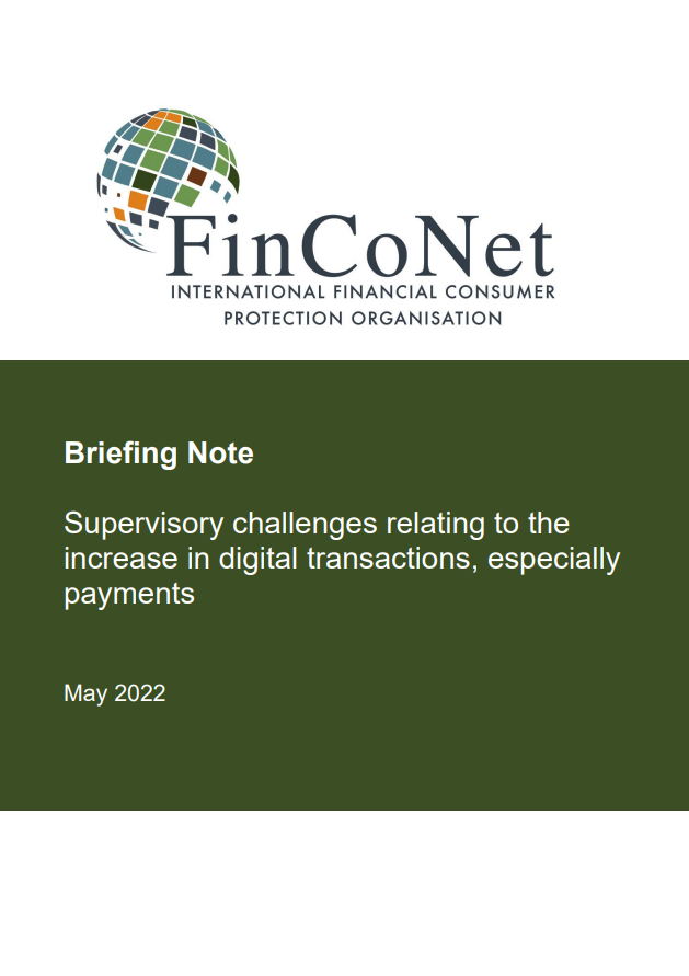 Supervisory challenges relating to the increase in digital transactions, especially payments