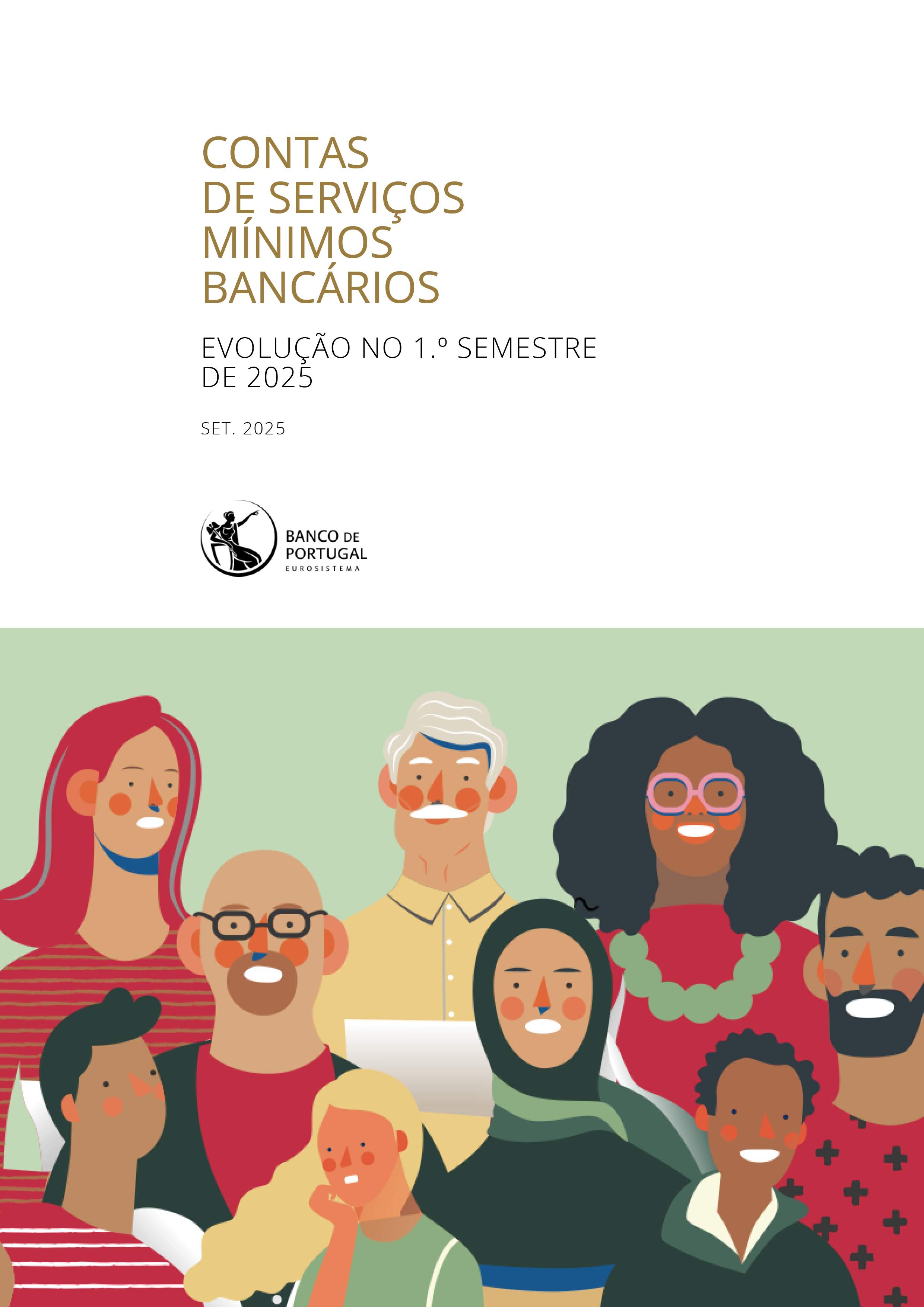 Contas de serviços mínimos bancários - evolução no 1.º semestre de 2025